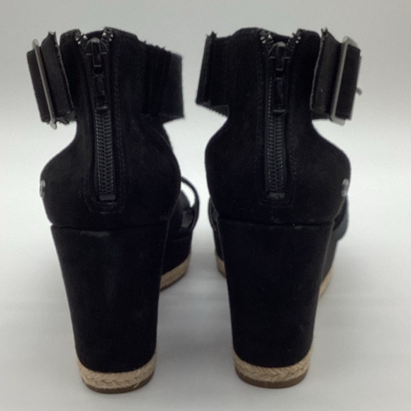 989. UGG Calla Wedge Black Sandal NWOT Size 9 - Picture 3 of 7